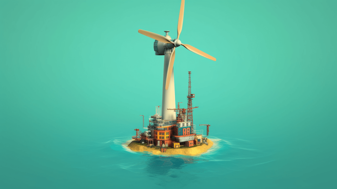 offshore wind turbine illustration